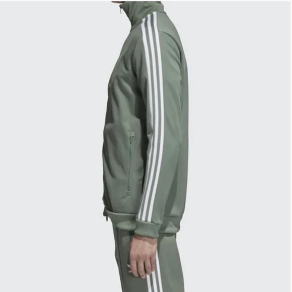 Adidas Originals Beckenbauer Track Top Jacket Trace Green White Size M DH5820 - Picture 9 of 11
